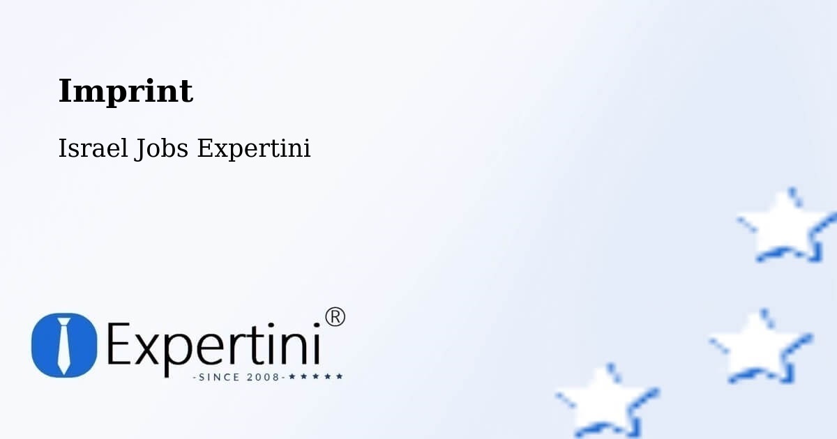Imprint – Kfar Yasif - Israel Jobs Expertini